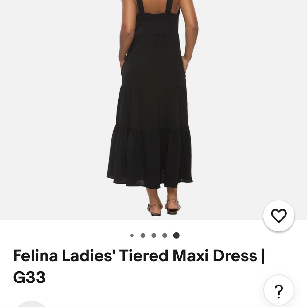 NWT Felina Elegant Black Maxi Dress - Picture 3 of 9